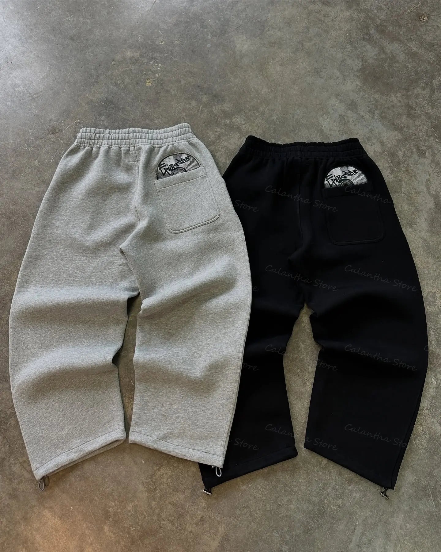fashion trend embroidered casual pants men high street fashion design comfortable sweatpants loose and versatile jogging pants