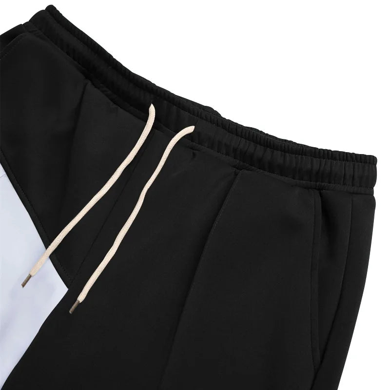 New Men's Luxury Jogging Pants Men's Plus Size Men's Straight Leg Color Blocked Casual Pants Loose and Versatile Elastic Pants