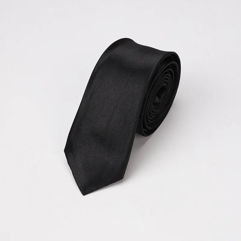 5cm Men tie silk polyester necktie classic formal solid plain pink black sage wedding party gift Slim Skinny women tie  cravatte
