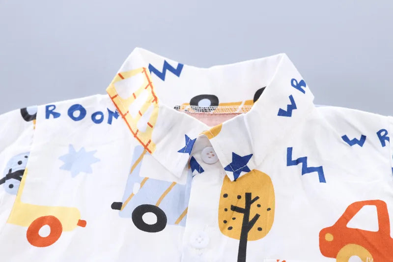 New Spring Autumn Baby Boys Clothes Suit Children Fashion Shirt Pants 2Pcs/Sets Toddler Casual Cartoon Costume Kids Tracksuits