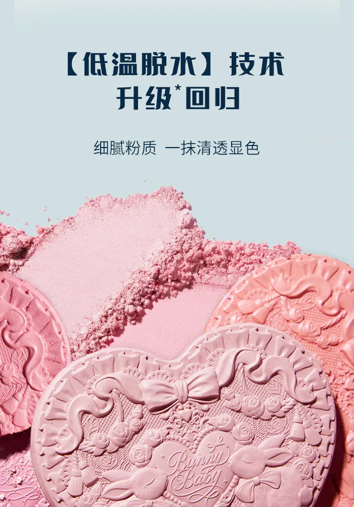 Flower Knows Bunny Garden Collection blush Lyophilized Silk Natural Look Facial Makeup Original Cosmetics