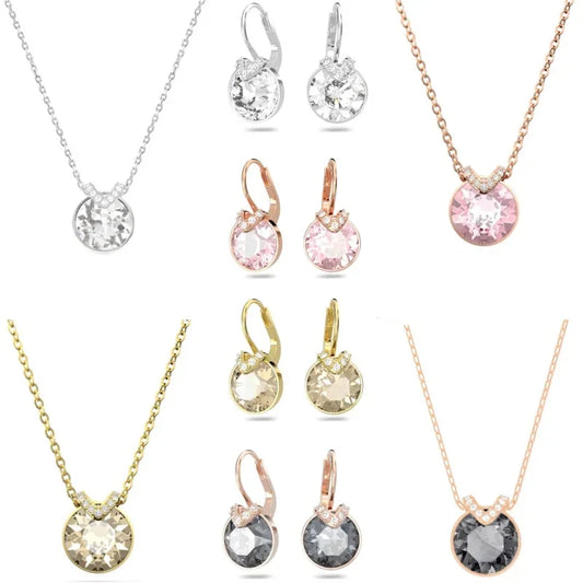 Necklace women's luxury light luxury versatile earrings niche design jewelry set