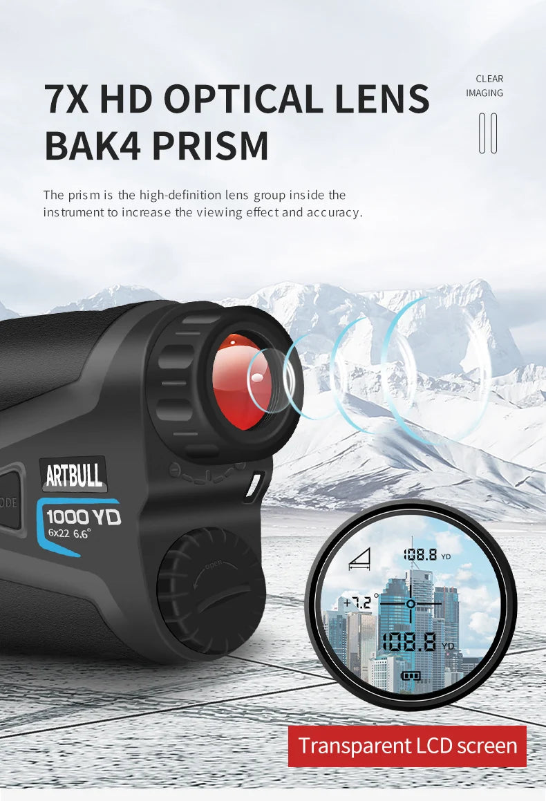 1000m Laser Distance Meter Rangefinder for Golf Rangefinder Hunting Telescope Speed Meter