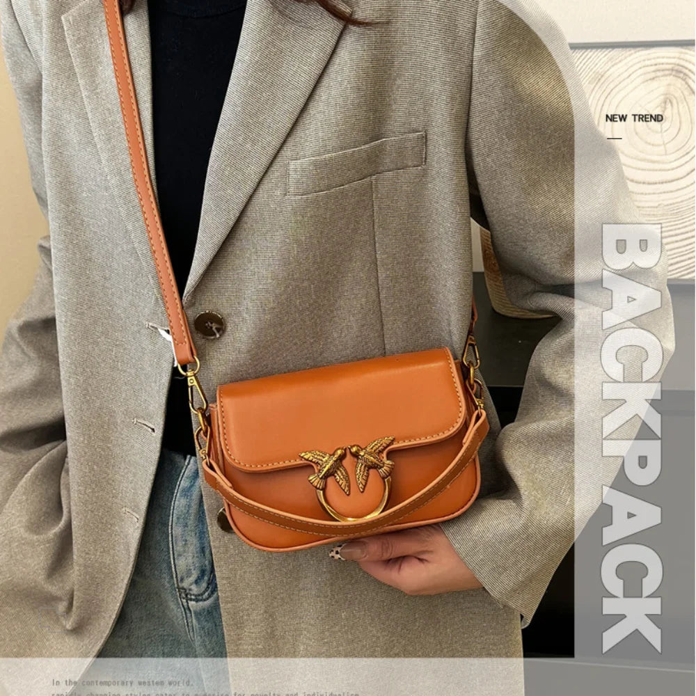 Ladies' Handbag, Swallow Bag, High-end, Fashionable, Versatile, Single Shoulder Crossbody Bag, Small Square Bag, Commuting Bag