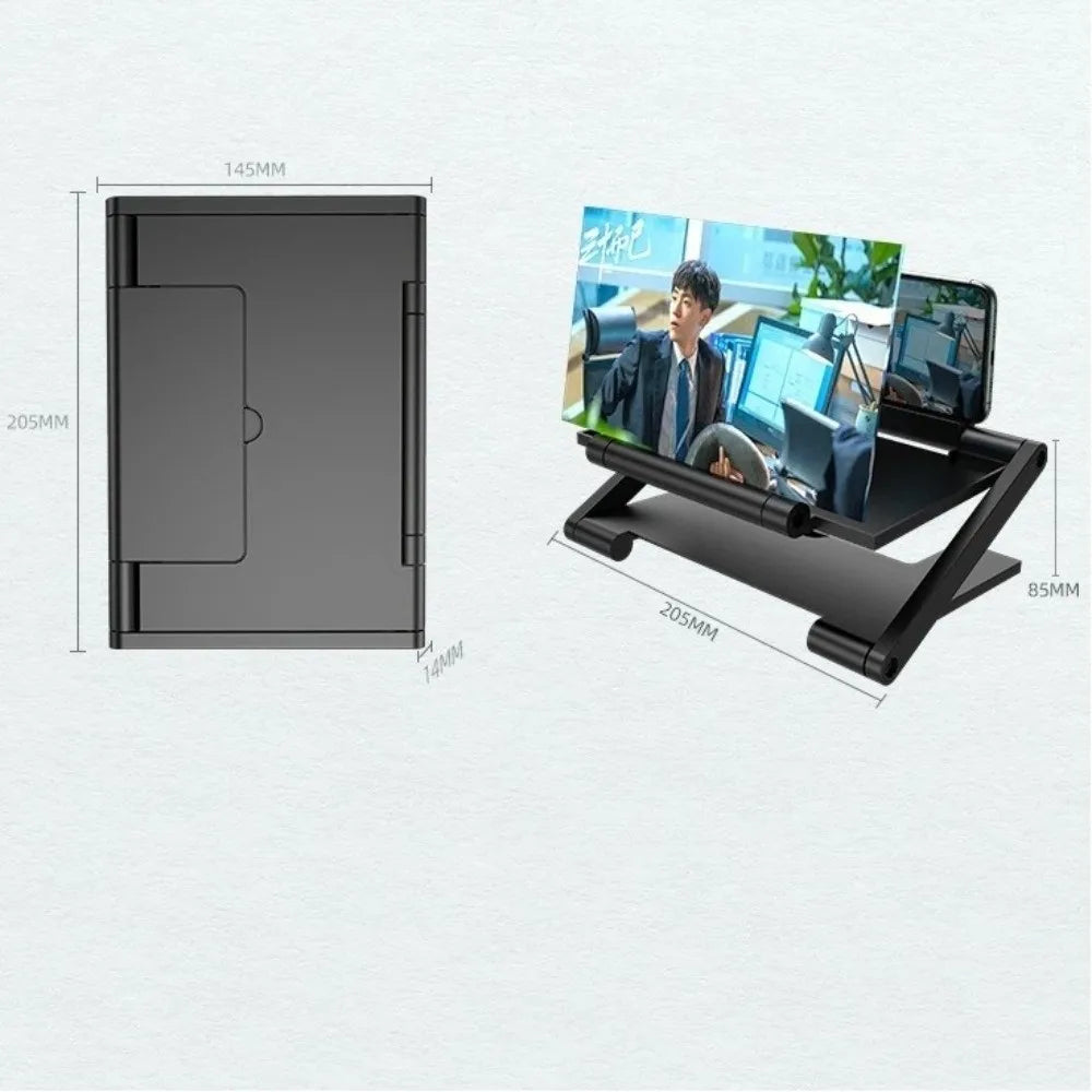 Folding Cell Phone Screen Amplifier HD Enlarged Screen Screen Enlarge Magnifier Multi functional Mobile Phone Magnifying Glass
