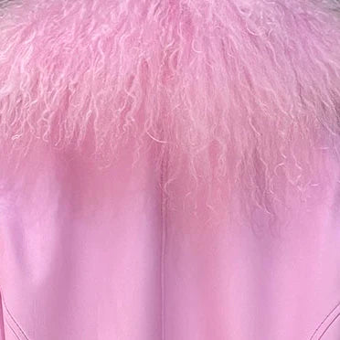 YOLOAgain Mongolia Sheep Fur Jacket Women Real Leather Coat Suede Jacket