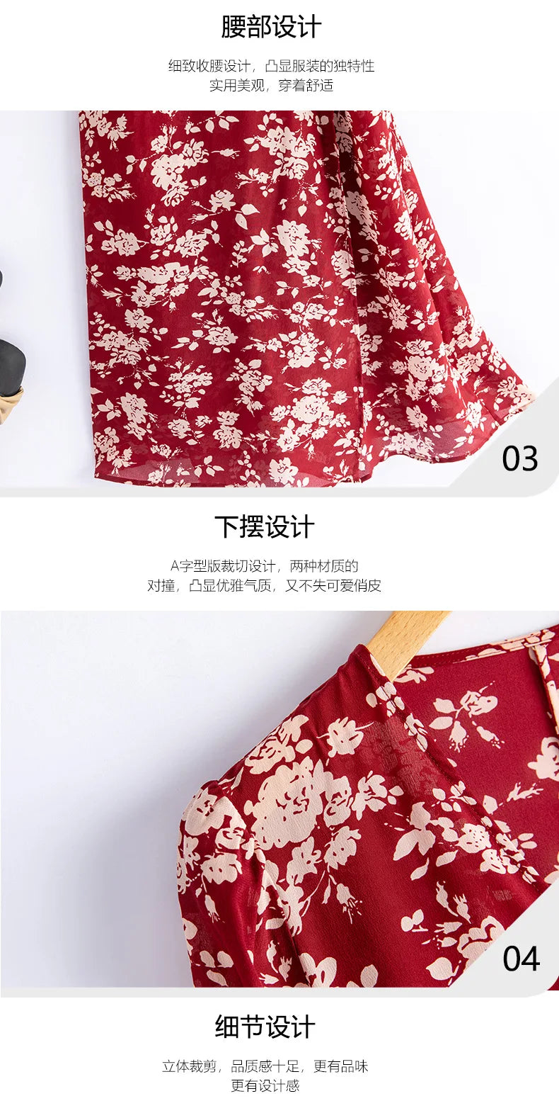 Silk Dress Summer New 2025 Women French Temperament V-neck Five-point Sleeve Printed Mulberry Silk Tea Break Dress