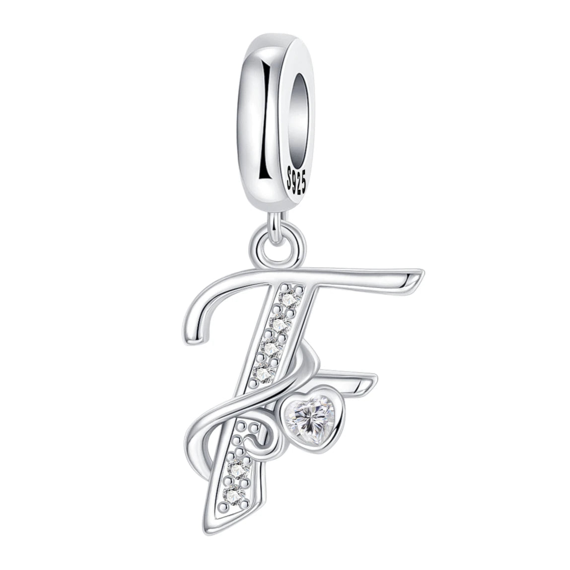 925 Sterling Silver  A-Z 26 English Letters Retro Fashion Pendant Fit Original Bracelet Charm Beads Necklace Diy Female Jewelry