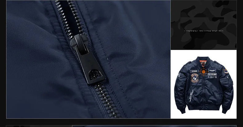 Men's winter jacket 2025 model  Thick and warm coat Men's flight jacket  Thick and warm padded coat - With a stand-up collar