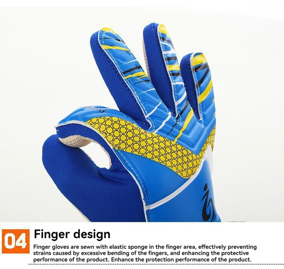 Loogdeel Football Goalkeeper Gloves Finger Protect Thickened Anti-slip Wear-resistant Adult Child Soccer Training Sports Gloves