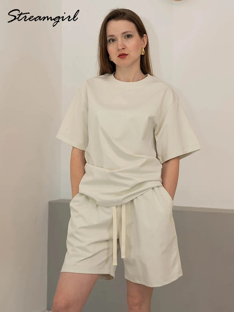 Summer Women T Shirts Oversized Cotton White Short Sleeve Baggy Tops For woman Summer Plain Loose Pink Tshirt Oversize Blue