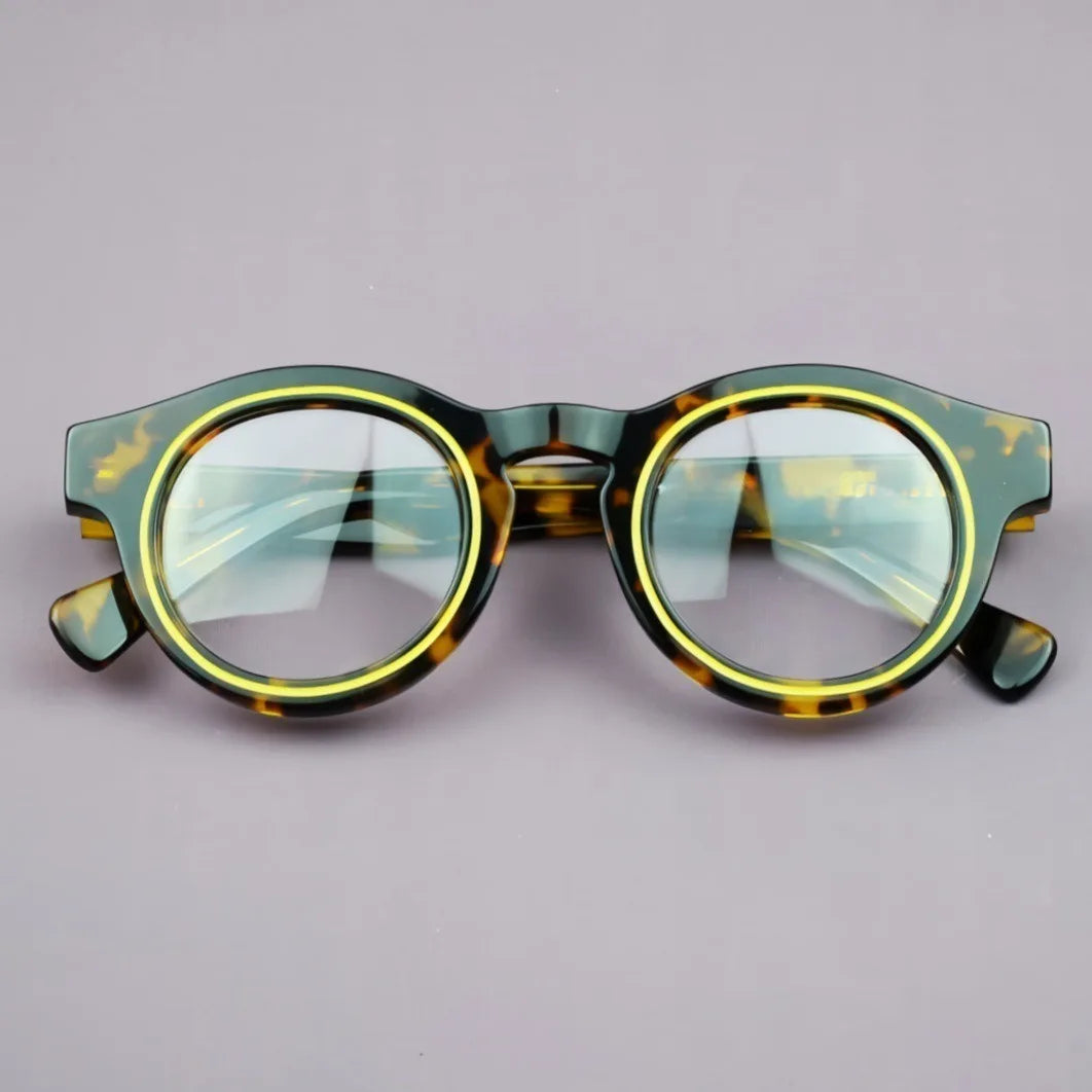 Acetate Glasses Frames Retro Round Men's And Women's Glasses High-quality Optical Prescription Frames