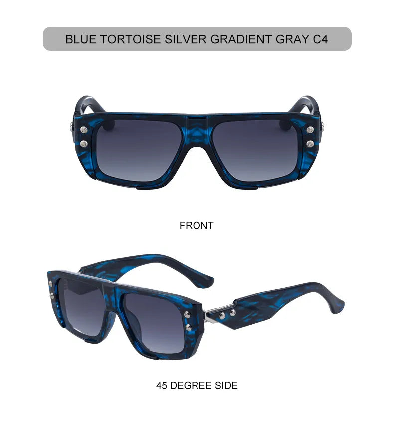 Polarized Oversized Square Sunglasses Men 2025 Luxury Brand Retro Steampunk Outdoor Sun Glasses Trendy Shield Shades UV400
