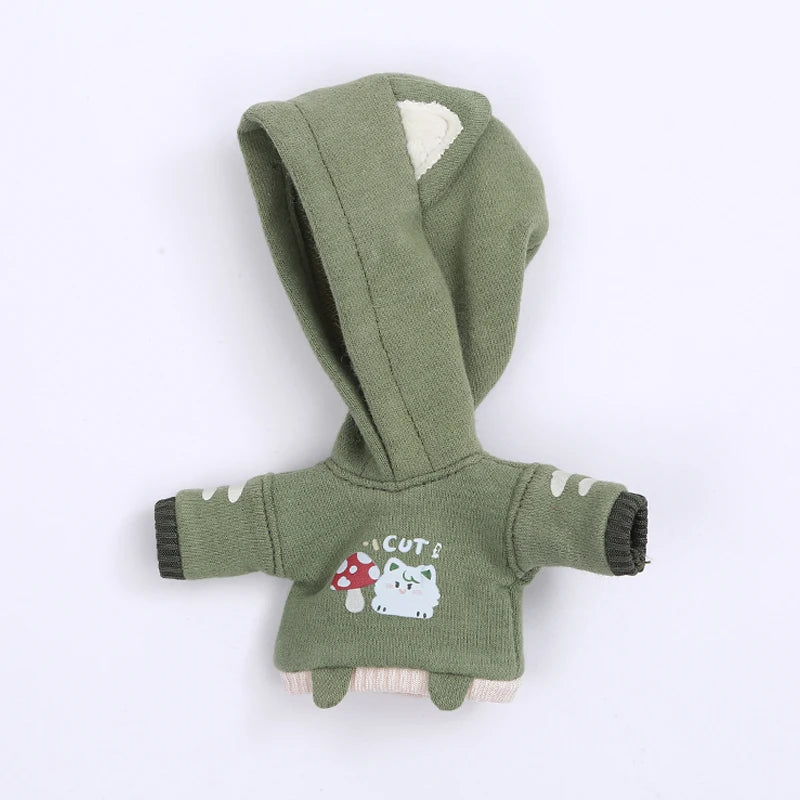 Ob11 Doll Clothes Cute Cat Coats Dolls Hoodies Sweatshirts With Cat Pattern For Obitsu11, Molly, Gsc Body, Ymy, 1/12bjd Doll