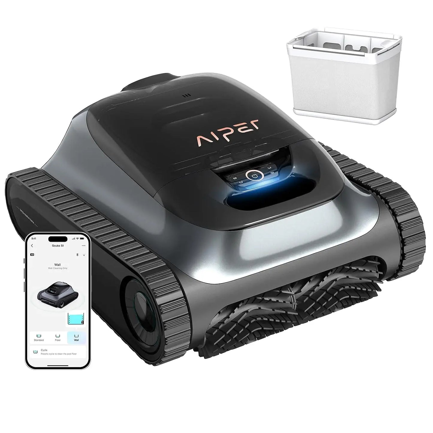 Robotic Pool Cleaner 150-Min Runtime Wall & Waterline Cleaning for Inground & Above Ground Pools up to 1600 sq.ft, Customized
