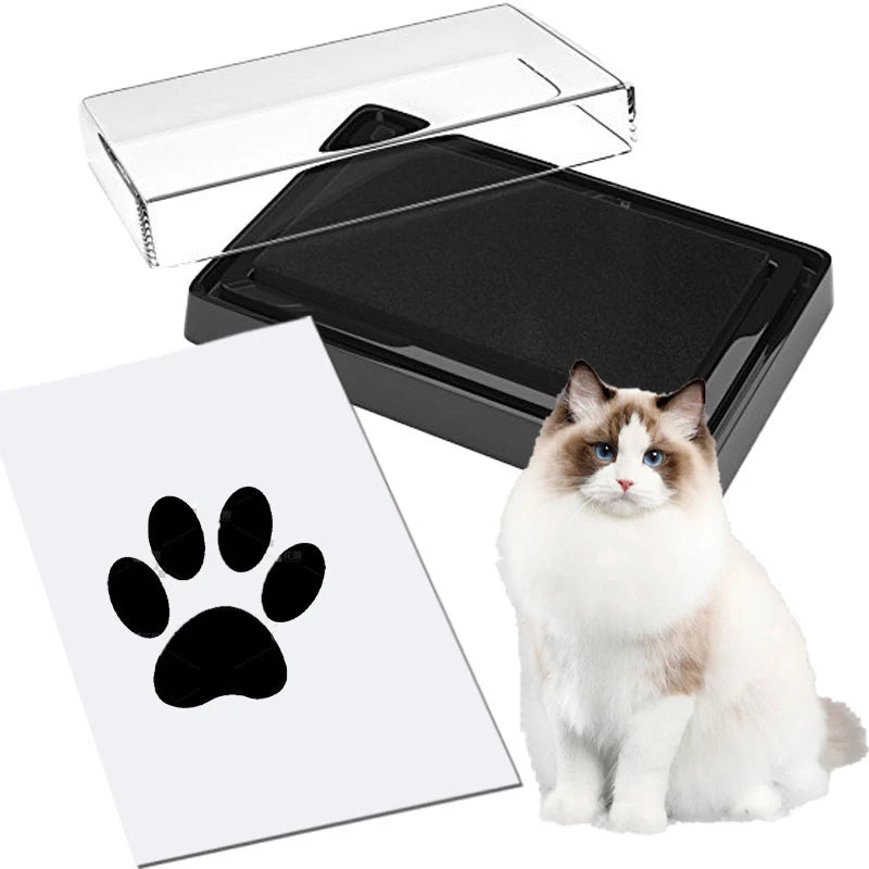 Pet Printing Station Pet Memory Unique Dog Cat Paw Prints Pad Newborn Baby Clean Recyclable Inkless Hand & Foot Print Ink Pad