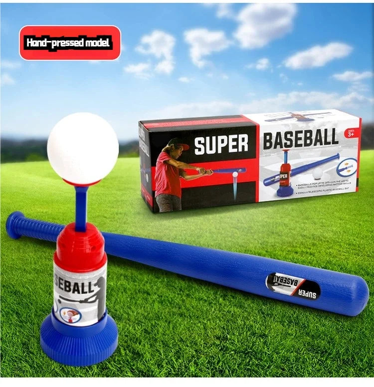 Hot-Selling Baseball Launcher Toy, 2-in-1 Foot-Operated/Manual Press Ball Pitching Machine, Interactive Baseball Training Game for Young Children, Outdoor Sports Toy, Indoor and Outdoor Interactive Sports Game for Kids, Kinde