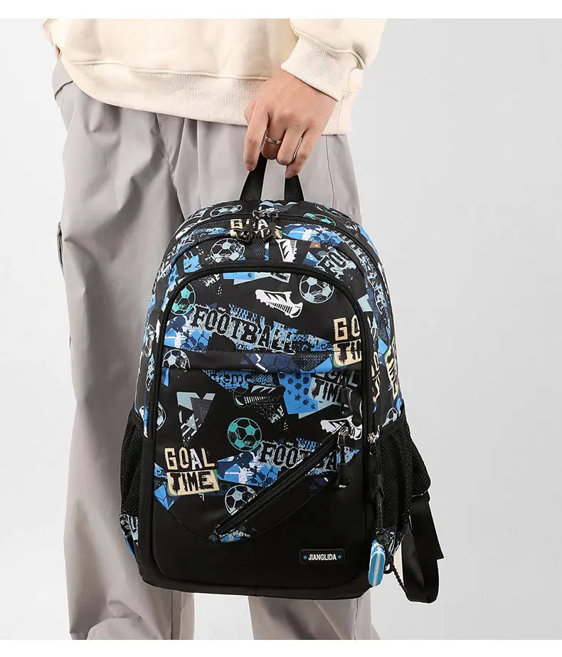 Children School Backpack for Boys Schoolbag for Kids Teenage Elementary Middle Waterproof Lightweight Bookbag Daypack 3-9 Garde