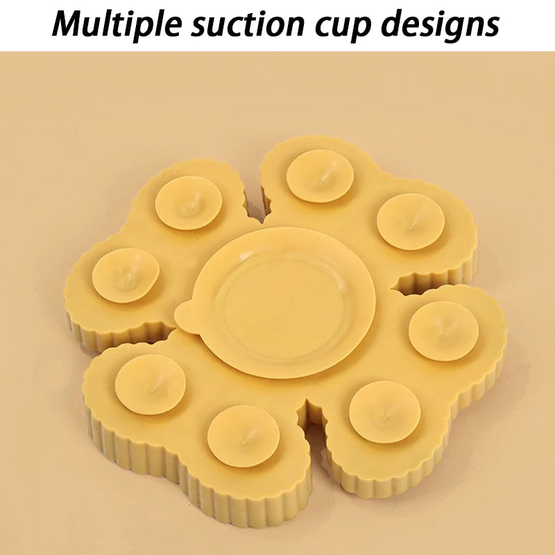 Portable TPR Dog Food Bowl Training Slow Feeder Dogs Bowl Dry Wet Separation Pet Bowls Licking Bottom Suction Cup Pets Supplies
