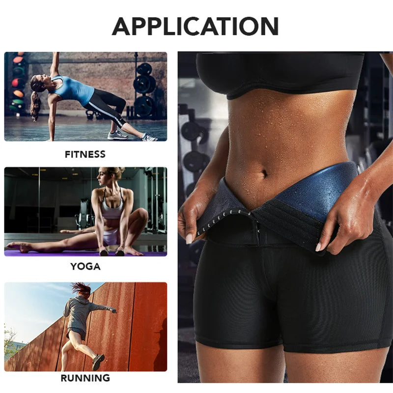Sweat Sauna Pants Body Weight Loss Slimming Pants Waist Trainer Shapewear Tummy Hot Sweat Leggings Fitness Workout Pants