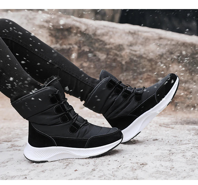2026 Women's Shoes Winter Fashion Ankle Boots Women Keep Warm Female Lace Up Waterproof Boots Ankle Shoes Street Nurse Boots