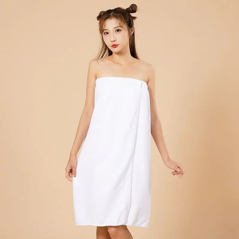 Cotton Bath Towel Wrap Bathrobe Thickened Soft Absorbent Quick Dry Velvet Wearable Plus Towel Hotel Bathing Sleepwear