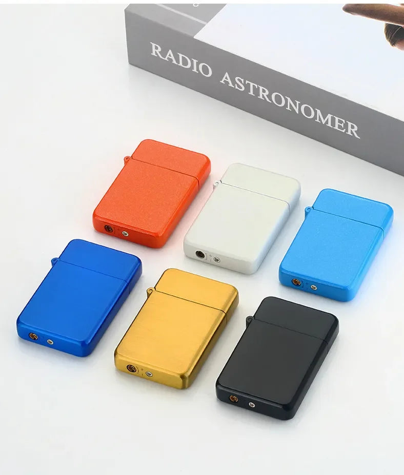 Metal Jet Red Flame Lighter Luminous Cigar Lighter Refillable Butane Adjustable Flame Portable Windproof Gas Lighter Men's Gifts