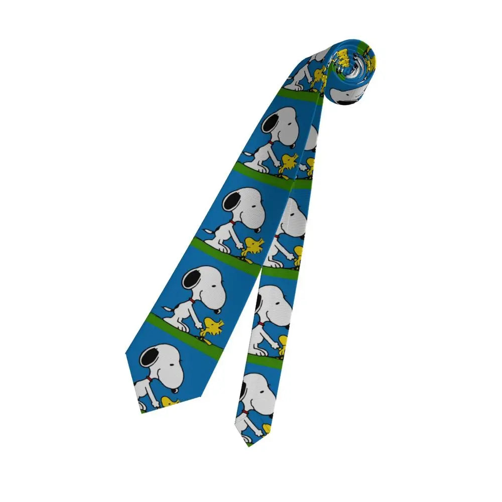 Personalized Fashion S-Snoopys Neckties Men Silk Cartoon Office Neck Tie