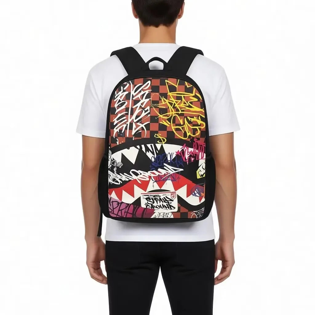2026 New Summer New Popular Graffiti Schoolbag for Primary School Students with Large Capacity Graffiti Printing Kids Backpack