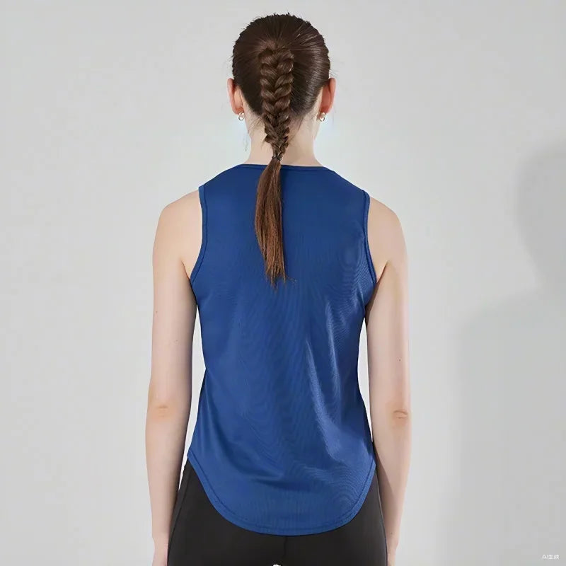 Summer Women's Gym Tank Tops Fitness Training Clothing Quick-drying Loose Bodybuilding Sleeveless Shirt Fashion Basketball Vest