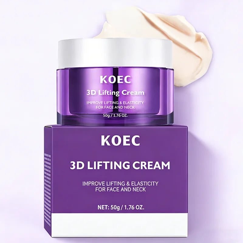 3D Face Neck Lifting Cream Deep Hydration Moisturizing Firming Improve Skin Elasticity Nourishing Facial Cream Korean Skincare