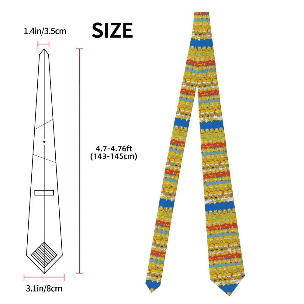 Personalized The S-Simpsones Homer Neck Ties Men Formal Silk Wedding Neckties