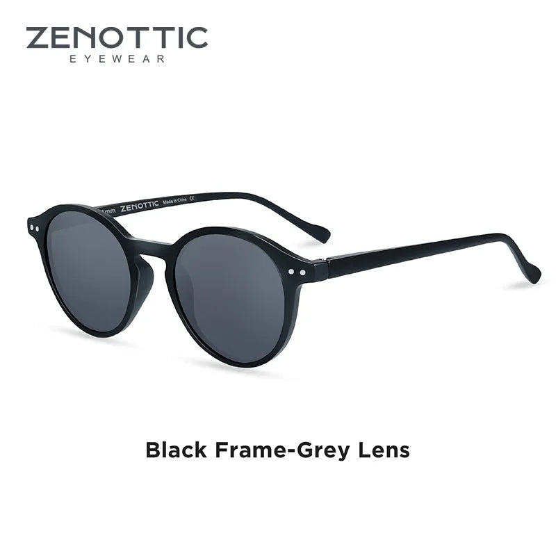 ZENOTTIC Retro Polarized Sunglasses 2023 2024 Men Women Vintage Small Round Frame Sun Glasses Polarized Lens UV400 Goggles Shade