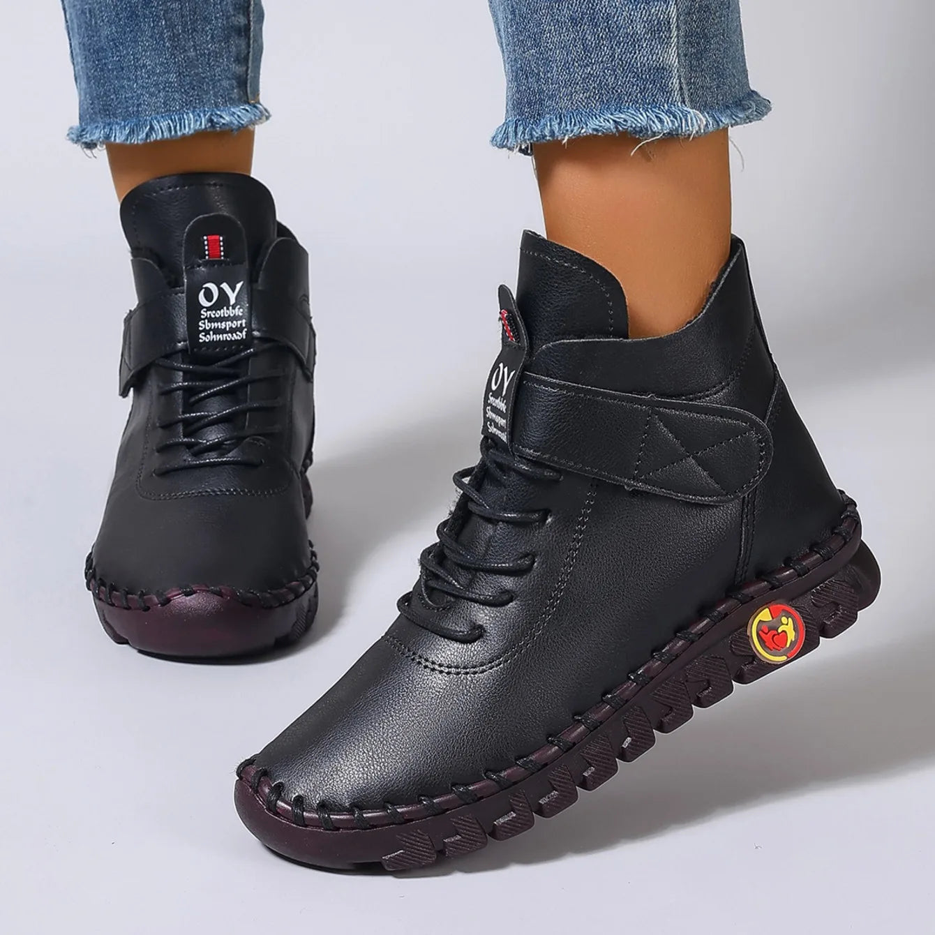 Women Boots 2025 New Comfortable Flat Ankle Boots Luxury Casual Thickened Warm Mom Shoes Fashion Handmade Cotton Shoes Women