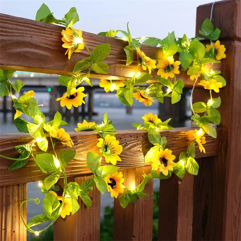 Ramadan Decoration 2025 LED String Lights 2M/5M/10M Maple Leaf Wedding Garland Christmas Fairy Light for Home Bedroom Wall Patio