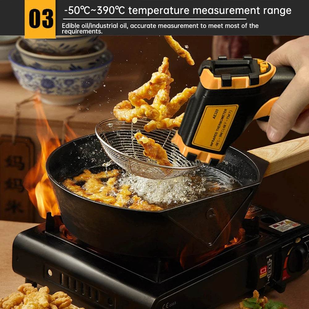 AE320 Series Digital Infrared Laser Temperature Non-contact Industrial Laser Temperature Meter Temperature Gun Tester -50℃~390℃