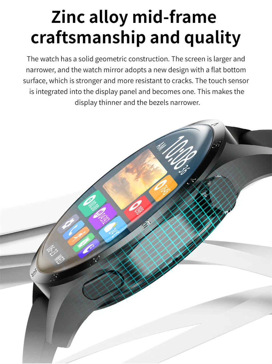 2025 New Men Watch 4 Pro 1.43 inch 360*360 AMOLED HD Screen Bluetooth Call Health Monitoring Men Watch Men For Android IOS clock