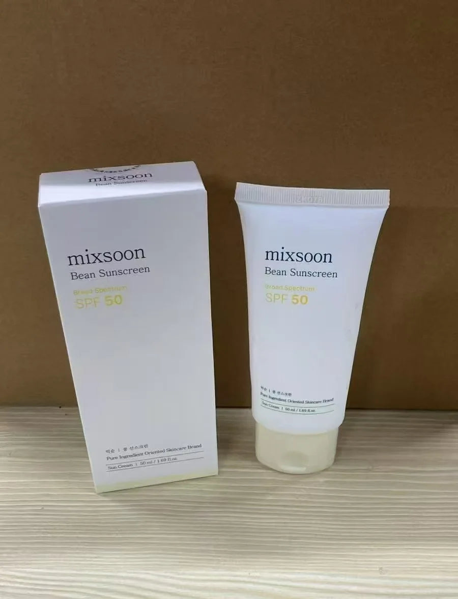 Korean Mixsoon Bean Cream Essence Sunscreen Centella Facial Cleaner Moisturizing Soothing Enhance Skin Elasticity Oil Control