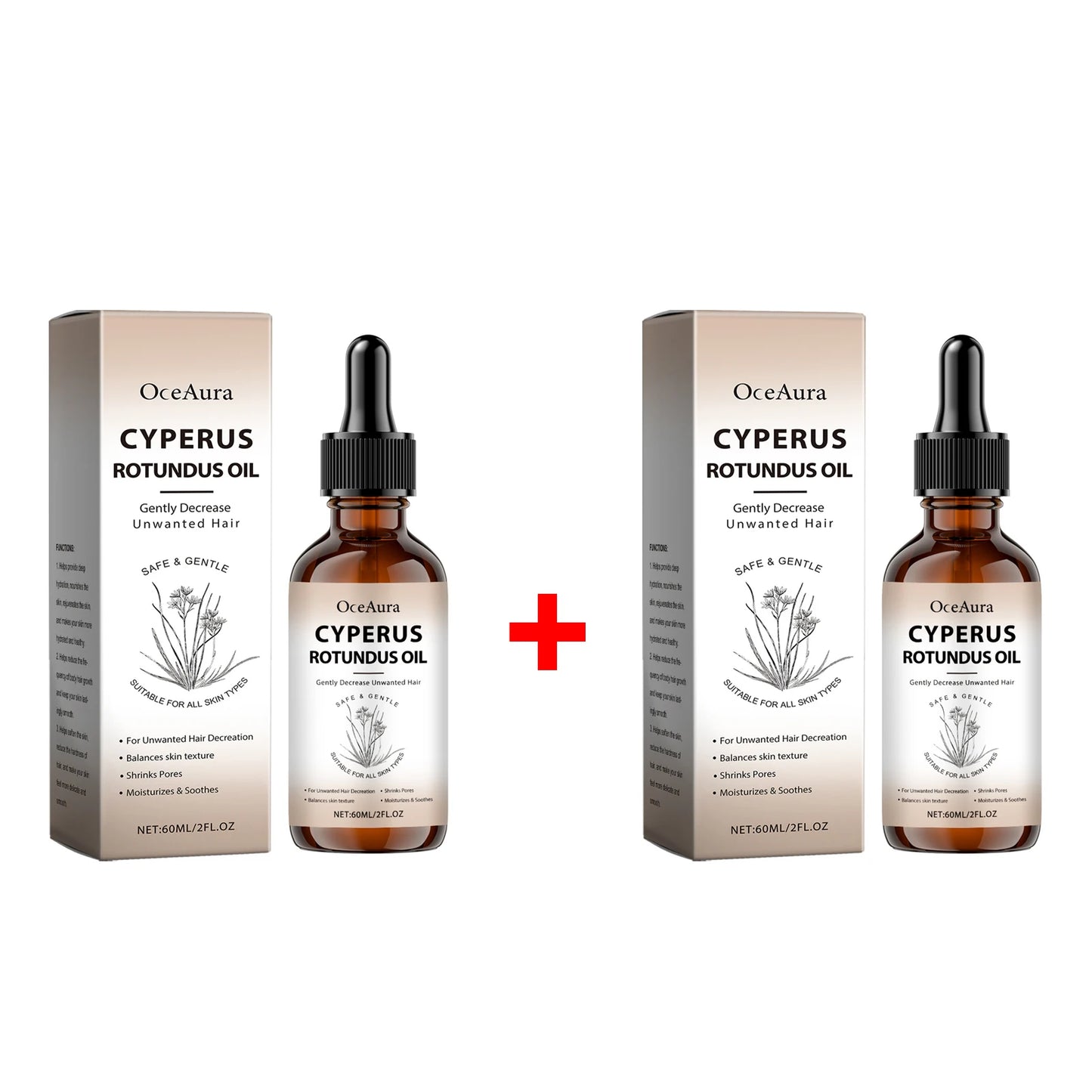 Pure Cyperus Rotundus Oil for Hair Removal Essence Reduce Armpit Arms Body Hair Inhibitor Shrink Pores Smooth Skin Care Serum