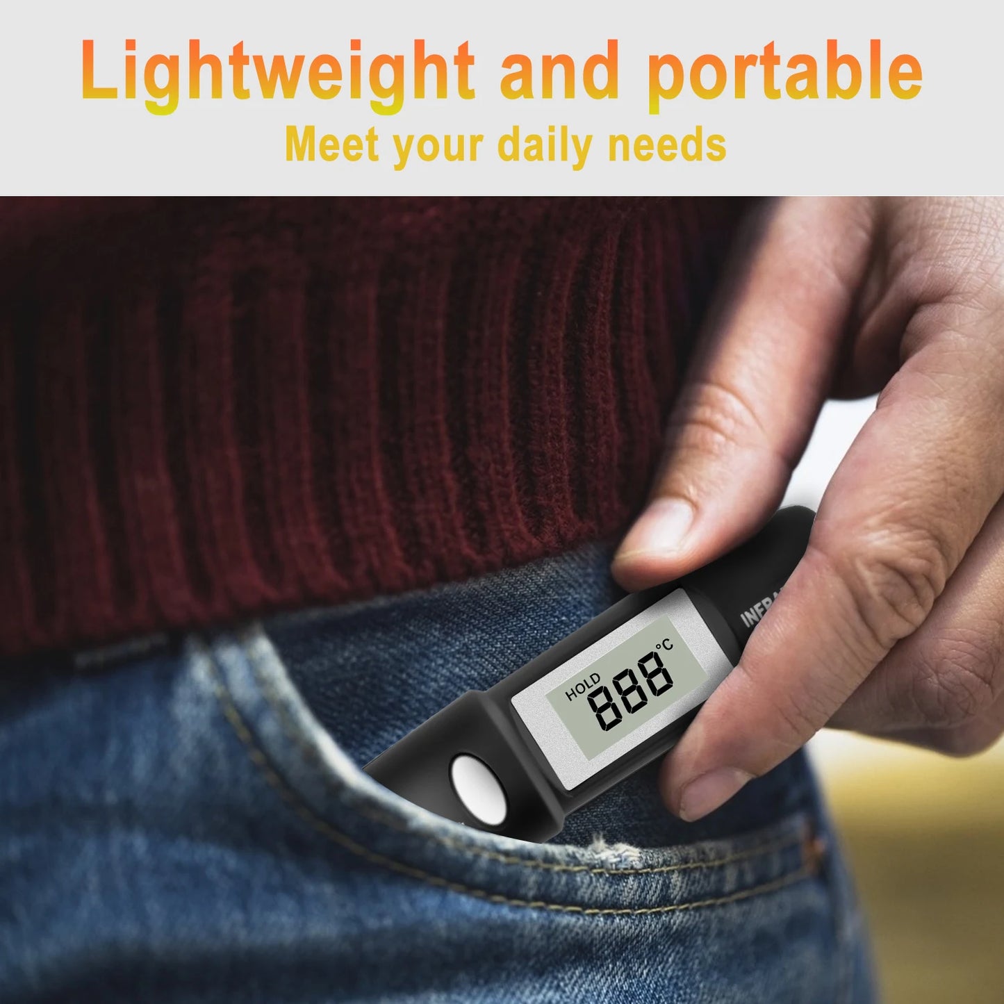 Mini Infrared Thermometer Pen Type Non-contact Pyrometer -50~220℃ Laser Temperature Sensor LCD outdoor Home Digital Thermometer