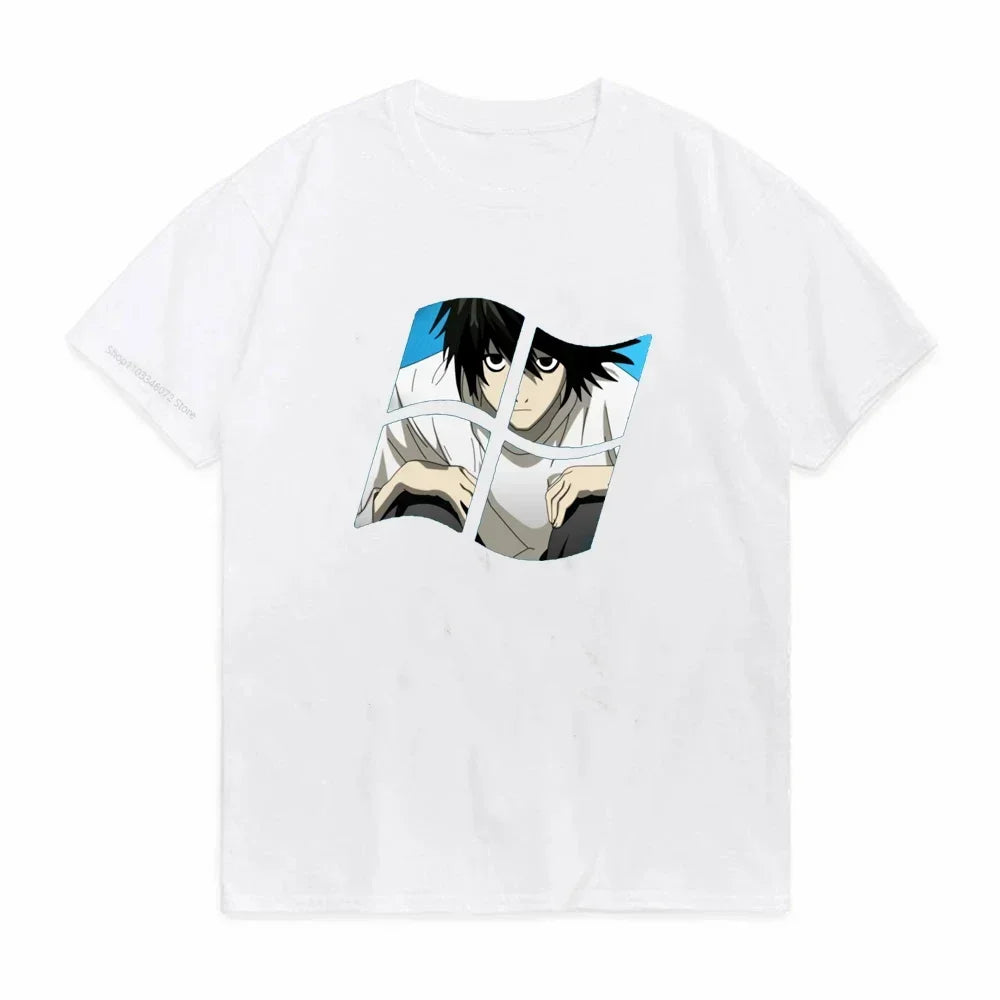 Men Kawaii Cartoon Summer Tops Misa Amane Graphic Tees Japanese Anime T-shirt Death Note T Shirt  Harajuku Unisex Pop Y2k Tshirt