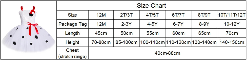 Dalmatian Costume Kids Cute Flowers Spotted Dog Tutu Dress Toddler Girls Halloween Festival Party Animal Puppy Dress Up Outfits