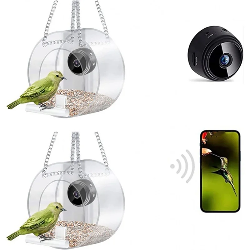 A19F-Bird Feeder With Camera, With HD Night-Version As Shown For Outdoor Bird Watching & Capture Photos B