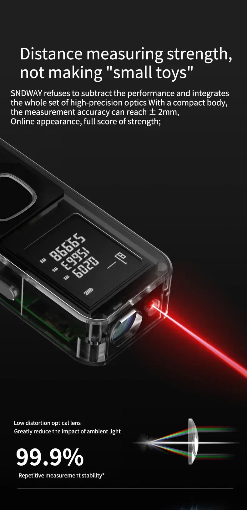 Mini Metal Laser Distance Meter 40M 50M 60M 100M IN FT M Tape Measure Trena Lazer Rangefinders OLED Display Construction Tools