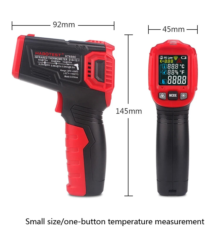 Digital Infrared Thermometer -50~600℃ IR Laser termometro Pyrometer Gun Non-Contact Laser Temperature Meter gauge Tools