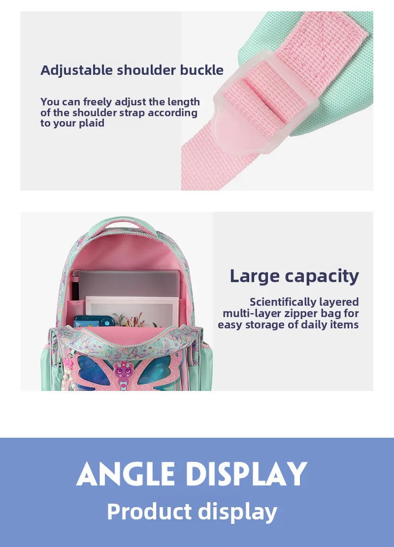 Kids School Backpacks for Girls School Bag Set with Lunch Bag Pencil case Elementary Students Backpack Cute Book Bag