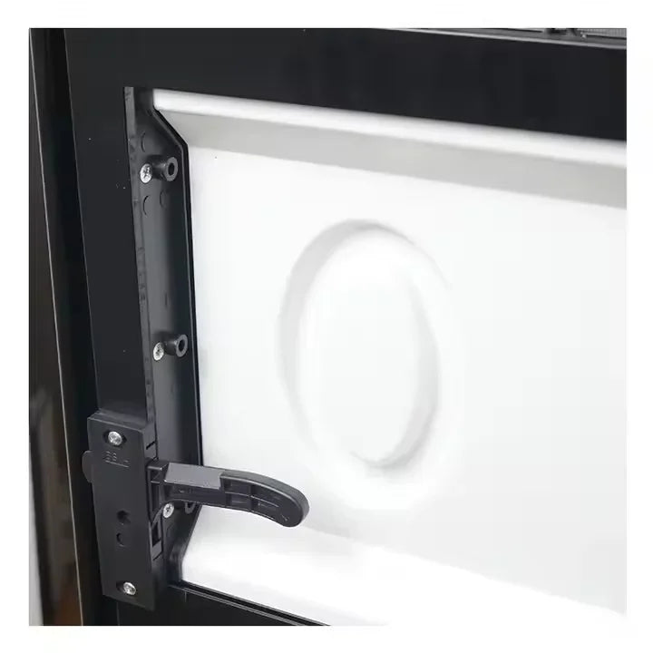Rv and Motorhome Parts White Wholesale America Style Aluminum Alloy Rv Door with Door Stopper and Rubber Trim