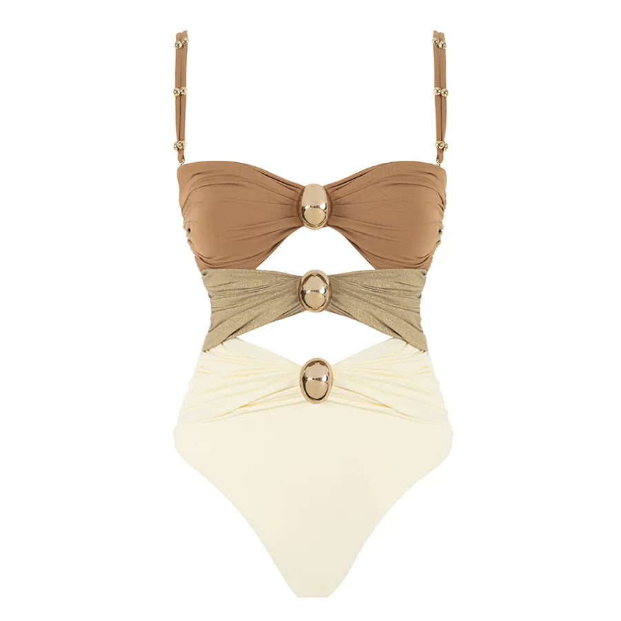 One-Piece Swimsuit and Skirt Blue Swimwear Bikini Female Vocation Bathing Suit Beachwear Beach Dress Sarong
