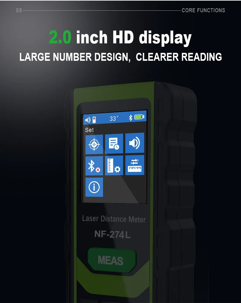 Noyafa NF-274L laser distance meter electronic roulette laser digital tape rangefinder trena metro laser range finder measuring