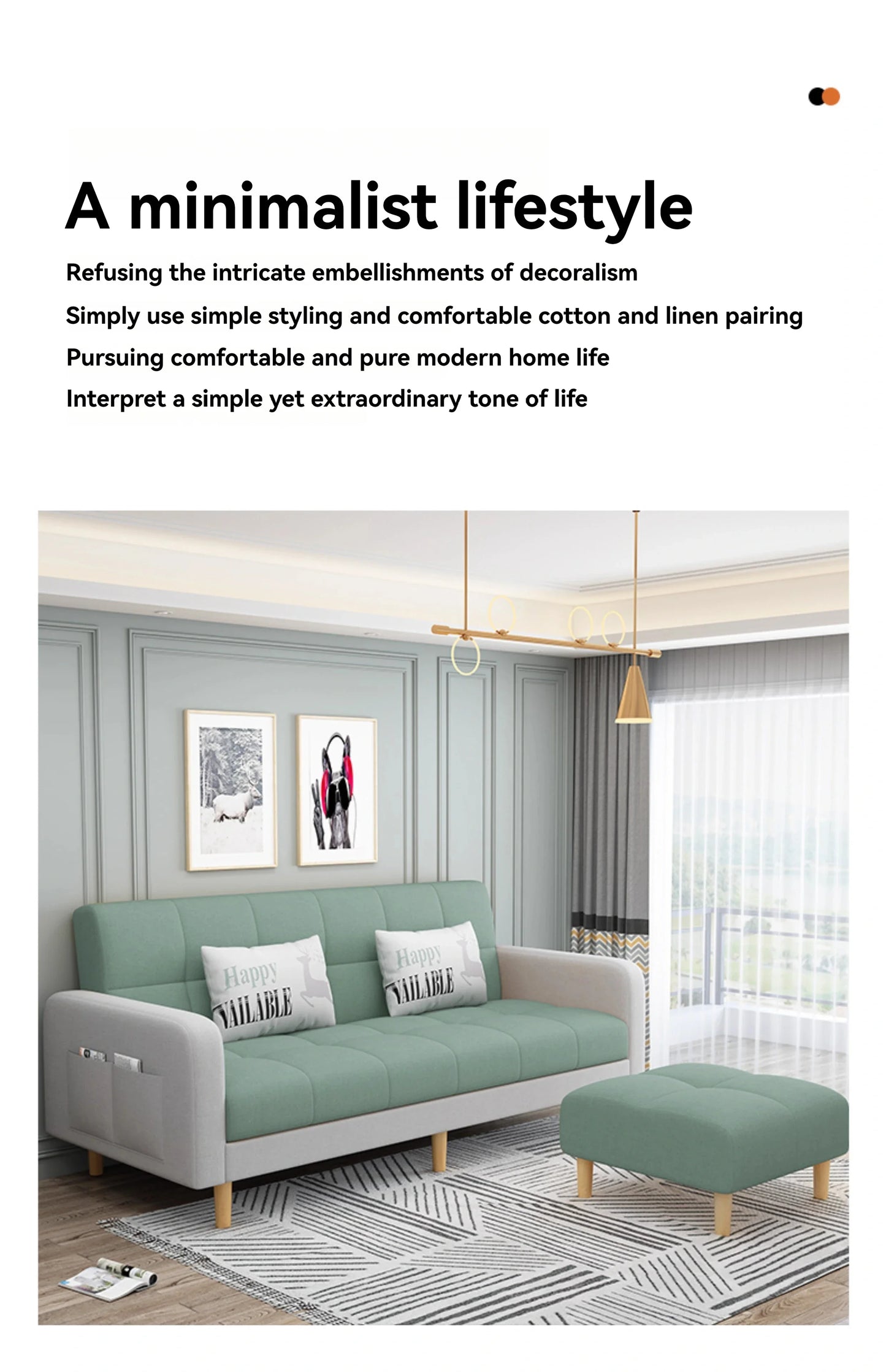Small Unit Sofa Bed, Foldable Dual-purpose Double Bed, Home Office Nap, Three Person Sofa, Leisure Fabric, Lazy Sofa
